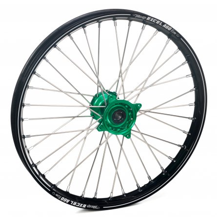 Haan Wheels, Komplett Hjul A60, 1,60, 21", FRAM, SVART GRÖN, Kawasaki 06-18 KX450F, 06-08 KX250, 19-20 KX250, 06-18 KX250F, 06-0