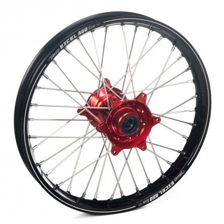 Haan Wheels, Komplett Hjul A60, 2,15, 19", BAK, SVART RÖD, KTM 16-23 450 EXC-F, 13-22 450 SX-F, 18-22 250 EXC TPI/300 EXC TPI, 2