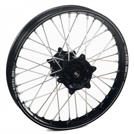 Haan Wheels, Komplett Hjul A60, 2,15, 19", BAK, SVART, Kawasaki 19-26 KX450, 06-18 KX450F, 24-26 KX450X, 03-08 KX250, 19-26 KX25
