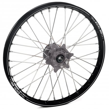 Haan Wheels, Komplett Hjul A60, 1,60, 21", FRAM, SVART GRÅ, Honda 02-25 CRF450R, 26 CRF450R, 95-07 CR250R, 04-26 CRF250R, 19 CRF