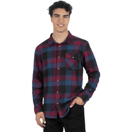 FXR M Timber Flannel Shirt - Drk Stl/Merlot 