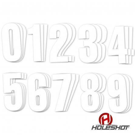 Holeshot, Siffersats 11cm, 100st, VIT