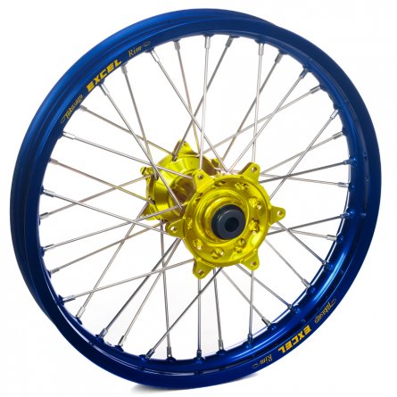 Haan Wheels, Komplett Hjul, 2,15, 19", BAK, BLÅ GUL, KTM 03-23 450 EXC-F, 03-12 450 SX-F, 18-22 250 EXC TPI/300 EXC TPI, 95-17 2