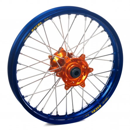 Haan Wheels, Komplett Hjul, 2,15, 19", BAK, BLÅ ORANGE, KTM 16-23 450 EXC-F, 13-22 450 SX-F, 18-22 250 EXC TPI/300 EXC TPI, 23 2
