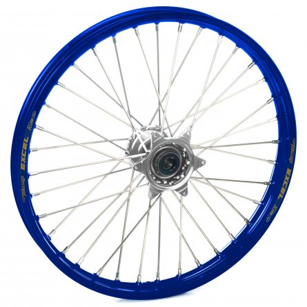 Haan Wheels, Komplett Hjul, 1,60, 21", FRAM, SILVER BLÅ, Yamaha 19-26 WR450F, 20-26 WR250F