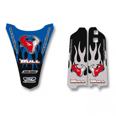 Why Stickers, Bull Sponsor YZ 125-250, 96-01 250-450F 98-02, Yamaha 96-01 YZ250, 01-02 YZ250F, 96-01 YZ125, 98-99 YZ400F, 00-02 
