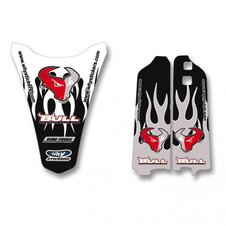 Why Stickers, Bull Sponsor YZ 125-250, 96-01 250-450F 98-02, Yamaha 96-01 YZ250, 01-02 YZ250F, 96-01 YZ125, 98-99 YZ400F, 00-02 