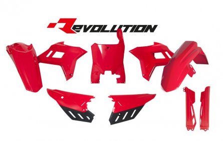 Rtech, Plastkit, REVOLUTION, RÖD, Honda 21-24 CRF450R, 22-24 CRF250R