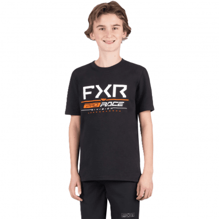 FXR Yth Race Division Premium T-shirt - Black/Orange