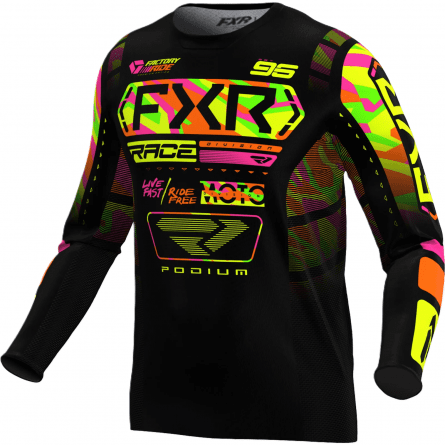 FXR Yth Podium Mx Jersey - Sherbet Camo