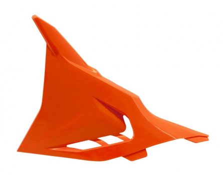 Rtech, Ventilerad Luftburkspanel (vänster), ORANGE, KTM 24-26 450 EXC-F, 23-26 450 SX-F, 24-25 250 EXC/150 EXC, 24 250 EXC-F, 25