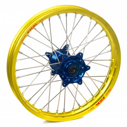 Haan Wheels, Komplett Hjul, 2,15, 19", BAK, GUL BLÅ, Suzuki 05-25 RM-Z450, 07-25 RM-Z250