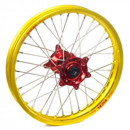 Haan Wheels, Komplett Hjul, 2,15, 19", BAK, GUL ORANGE, KTM 03-23 450 EXC-F, 03-12 450 SX-F, 18-22 250 EXC TPI/300 EXC TPI, 95-1