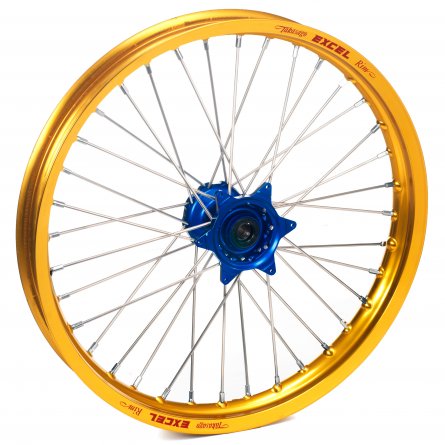 Haan Wheels, Komplett Hjul, 1,60, 21", FRAM, BLÅ GULD, Suzuki 99-10 RM250, 99-10 RM125