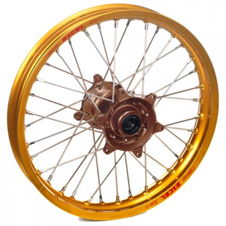 Haan Wheels, Komplett Hjul, 2,15, 19", BAK, GULD BRONS, Kawasaki 19-26 KX450, 06-18 KX450F, 24-26 KX450X, 03-08 KX250, 19-26 KX2