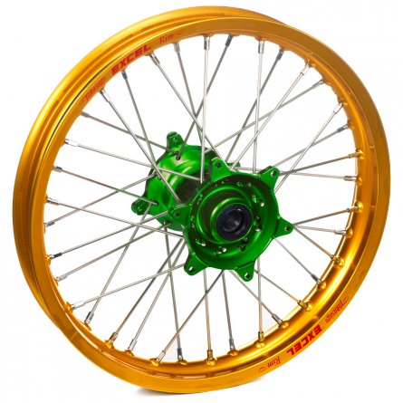 Haan Wheels, Komplett Hjul, 1,60, 12", BAK, GULD GRÖN, KTM 02-15 65 SX