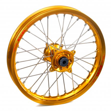 Haan Wheels, Komplett Hjul, 2,50, 18", BAK, GULD, KTM 03-23 450 EXC-F, 03-12 450 SX-F, 18-22 250 EXC TPI/300 EXC TPI, 95-17 250 