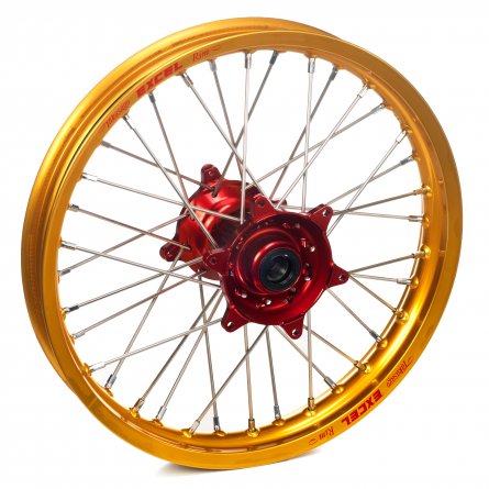 Haan Wheels, Komplett Hjul, 2,15, 19", BAK, GULD RÖD, Honda 02-12 CRF450R, 02-07 CR250R
