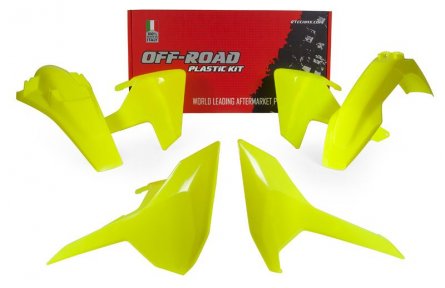 Rtech, Plastkit, NEON GUL, Husqvarna 17-19 FE 450, 17-19 FE 250, 17 TE 250/TE 300, 18-19 TE 250i/TE 300i, 17-19 FE 350, 17-19 TX
