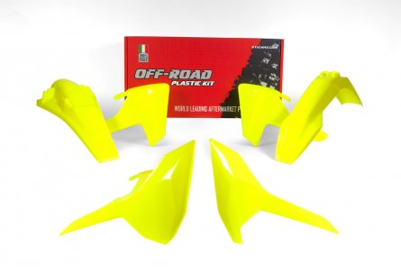 Rtech, Plastkit, NEON GUL, Husqvarna 17-19 FE 450, 17-19 FE 250, 17 TE 250/TE 300, 18-19 TE 250i/TE 300i, 17-19 FE 350, 17-19 TX