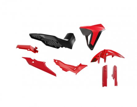 Rtech, Plastkit Revolution, SVART RÖD, Honda 23-25 XL750 TRANSALP