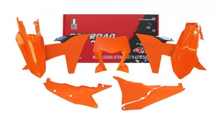 Rtech, Plastkit, ORANGE, KTM 24-25 450 EXC-F, 24-25 250 EXC, 24 250 EXC-F, 25 250 EXC-F, 24-25 350 EXC-F/150 EXC/300 EXC/500 EXC