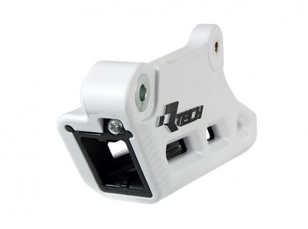 Rtech, Kedjestyrare Monoblock R2.0 WORX, SVART VIT, KTM 12-27 450 EXC-F, 11-27 450 SX-F, 18-22 250 EXC TPI/300 EXC TPI, 12-17 25