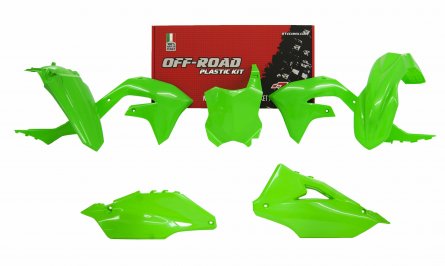 Rtech, Plastkit, NEON GRÖN, Kawasaki 19-23 KX450, 21-24 KX250, 24 KX250X