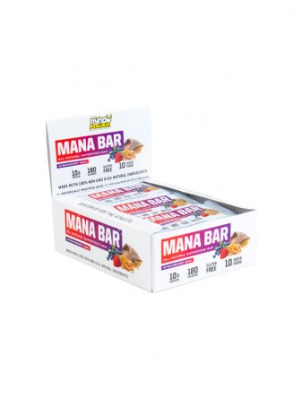 Ryno Power, Mana bar Strawberry, Acai 12pack