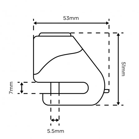 Oxford, XD5 Skivbromslås 5mm pin