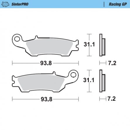 Moto-Master, Bromsbelägg Sinterpro Racing GP, FRAM, Yamaha 16-20 WR450F, 08-19 YZ450F, 16-19 WR250, 17-21 WR250F, 08-21 YZ250, 0