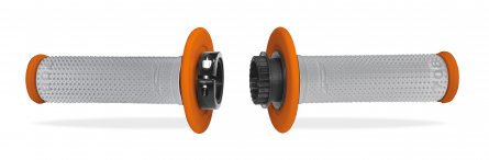 Progrip, 708 Dual Density Full Diamond LOCK ON GRIPS, ORANGE GRÅ