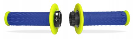 Progrip, 708 Dual Density Full Diamond LOCK ON GRIPS, NEON BLÅ GUL