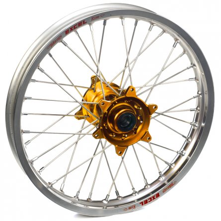 Haan Wheels, Komplett Hjul SM, 5,00, 17", BAK, SILVER GULD, Honda 02-12 CRF450R, 04-13 CRF250R
