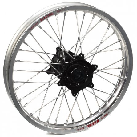 Haan Wheels, Komplett Hjul, 2,50, 18", BAK, SILVER SVART, KTM 19-23 350 EXC-F, Husqvarna 14-16 FE 450, 14-16 FE 250/TE 250, 14-1