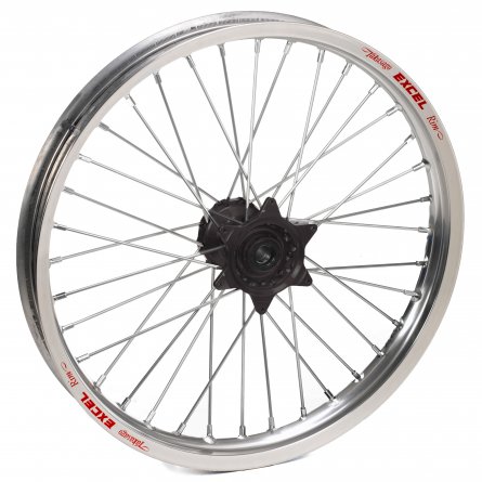 Haan Wheels, Komplett Hjul, 1,60, 21", FRAM, SILVER SVART, Kawasaki 06-18 KX450F, 06-08 KX250, 19-20 KX250, 06-18 KX250F, 06-08 