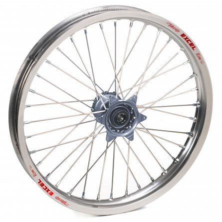 Haan Wheels, Komplett Hjul, 1,60, 21", FRAM, SILVER GRÅ, Yamaha 14-26 YZ450F, 14-26 YZ250F, FANTIC 24 XEF 450, 24-26 XXF 450, 24