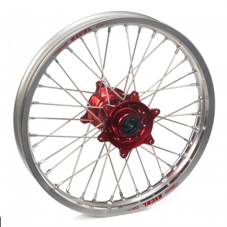 Haan Wheels, Komplett Hjul, 2,15, 18", BAK, SILVER RÖD, Honda 07-12 CRF450R, 07-18 CRF450X, 02-07 CR250R, 04-13 CRF250R, 07-18 C