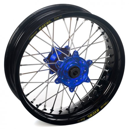 Haan Wheels, Komplett Hjul SM, 5,00, 17", BAK, BLÅ SVART, KTM 03-23 450 EXC-F, 03-12 450 SX-F, 18-22 250 EXC TPI/300 EXC TPI, 95