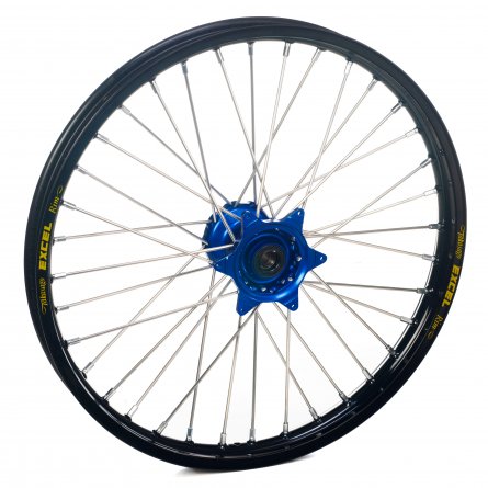 Haan Wheels, Komplett Hjul, 1,60, 21", FRAM, SVART BLÅ, Yamaha 03-14 WR450F, 18 YZ450F, 93-07 WR250, 01-14 WR250F, 17-26 WR250F,