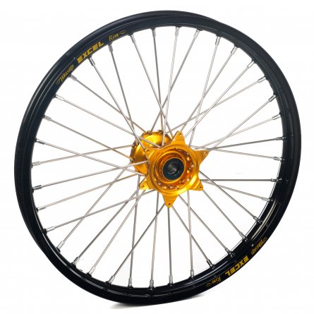 Haan Wheels, Komplett Hjul, 1,60, 21", FRAM, SVART GULD, KTM 16-27 450 EXC-F, 15-27 450 SX-F, 18-22 250 EXC TPI/300 EXC TPI, 23-