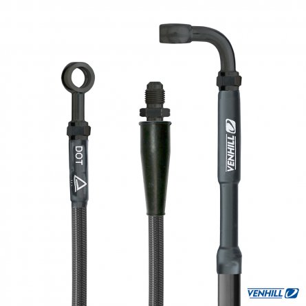 Venhill, Bromsslang, FRAM, CARBON SVART, Husqvarna 18-21 FE 450, 18-21 FE 250/TE 250i, 18-21 FE 350/FE 501/TE 300i, 20-21 TE 150